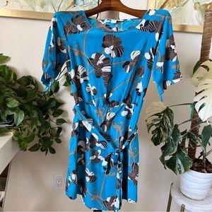 Diane Von Furstenberg dress size 0 teal blue color